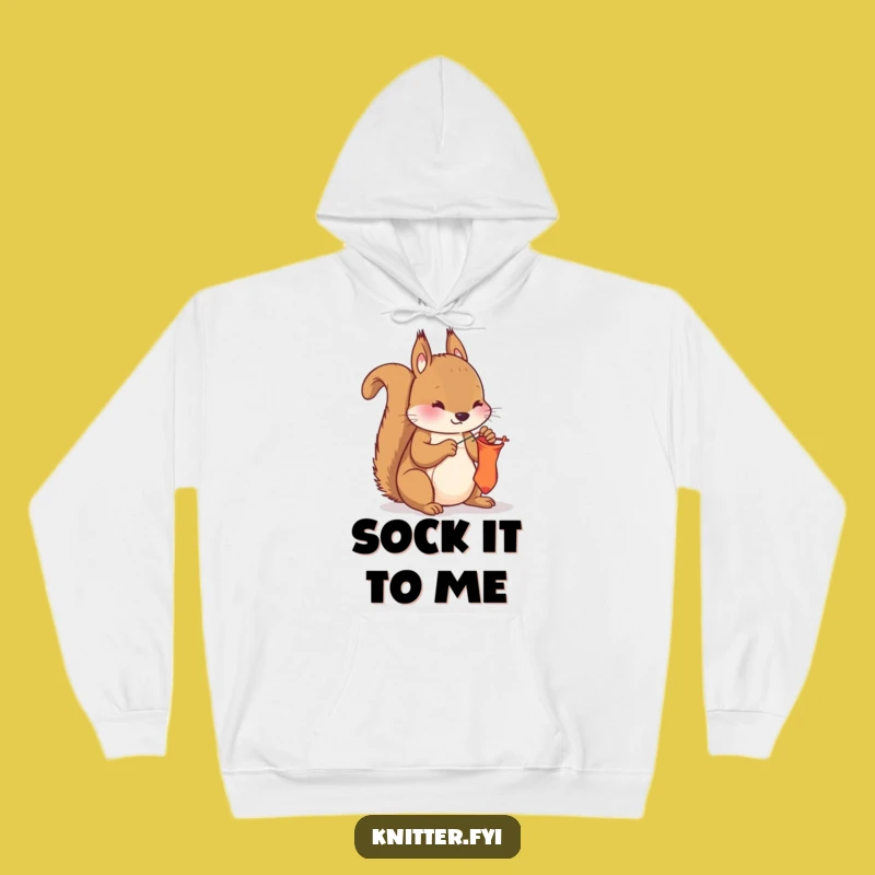 Funny Squirrel Mending Hoodie - Cozy & Hilarious Fixer's Gift