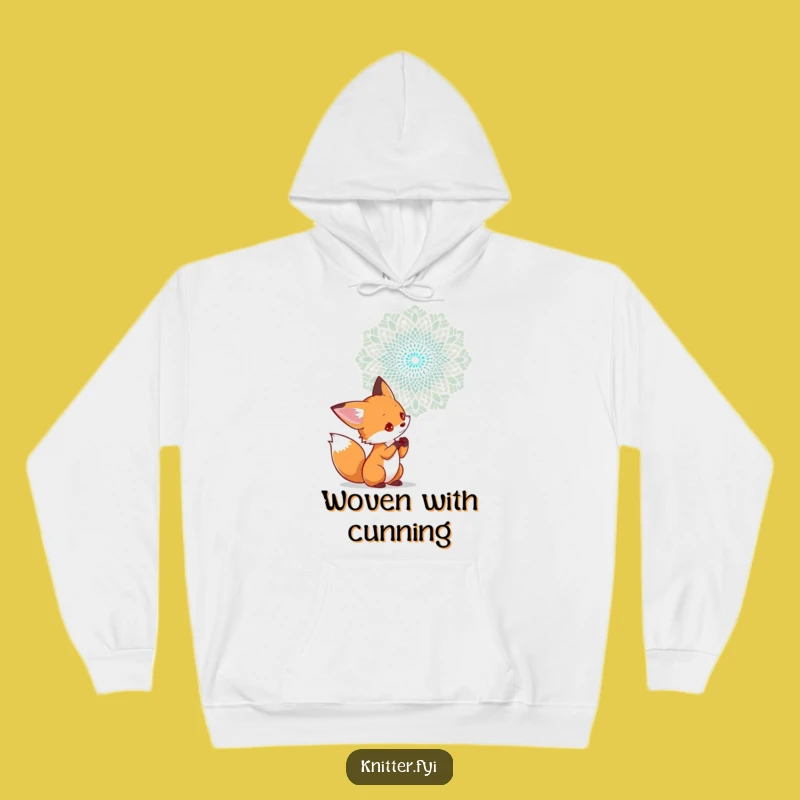 Funny Fox Examining Lace Hoodie - Cozy Art Lover Gift Apparel