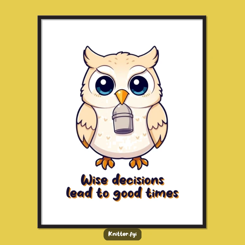 Funny Free Printable Owl Wall Art: Quilling Thimble Beak Downloadable Decor