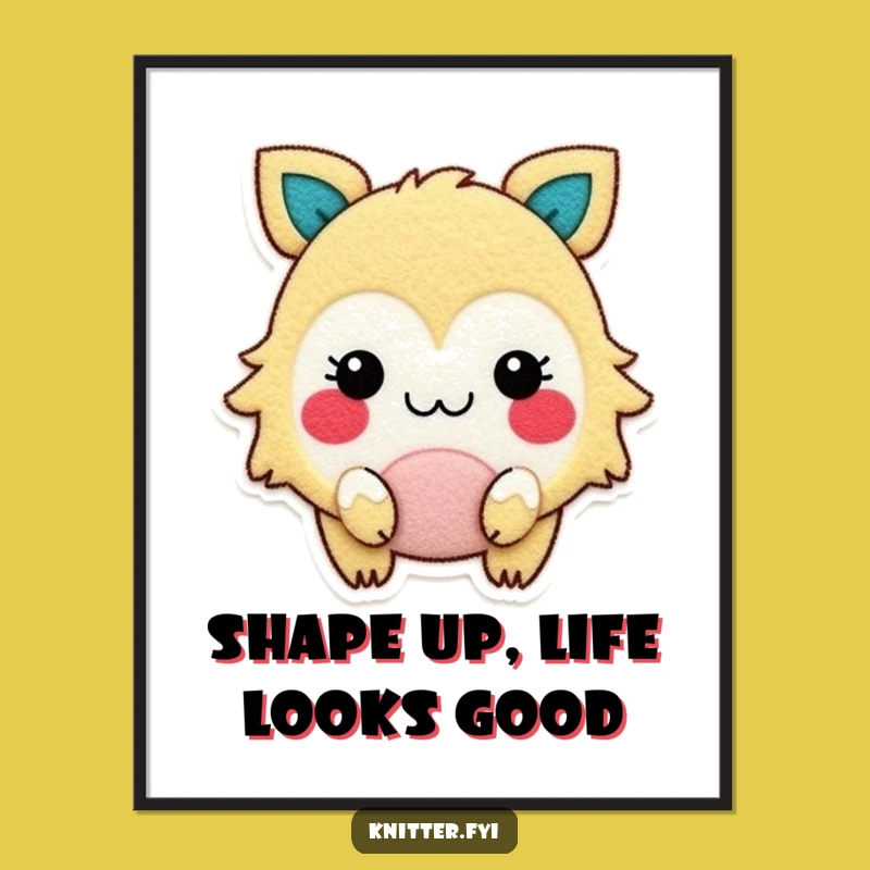 Free Printable Wall Art: Amusing Felt-Cutting Creature, Funny Downloadable Decor for Any Room