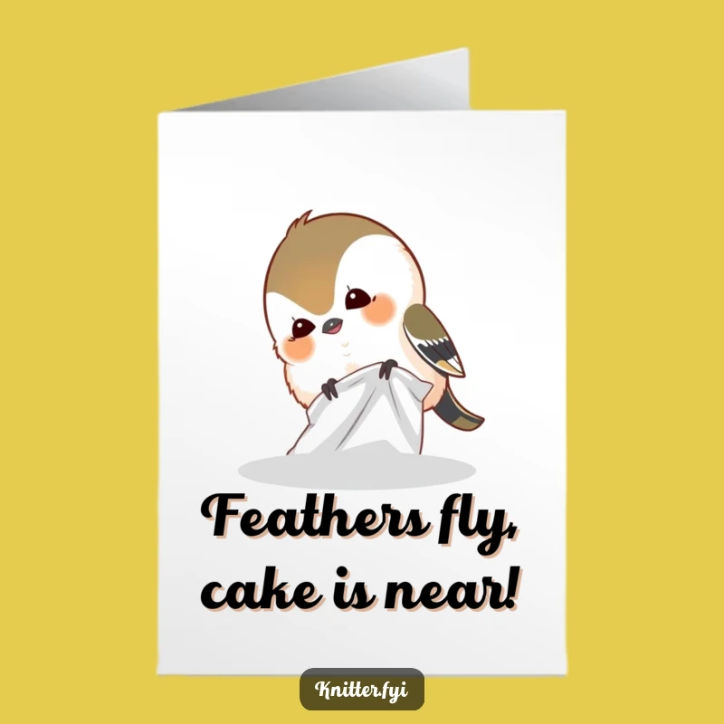 Free Printable Chickadee Birthday Card - Giggling Bird Downloadable Fun!