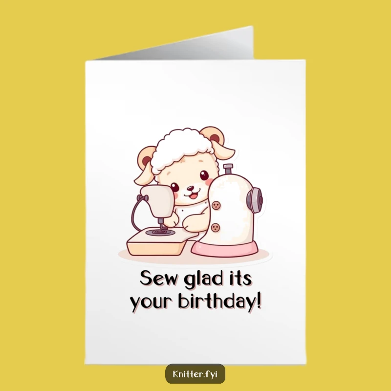 Free Printable Sheepdog Birthday Card: Funny Sew Much Love DIY Downloadable Gift