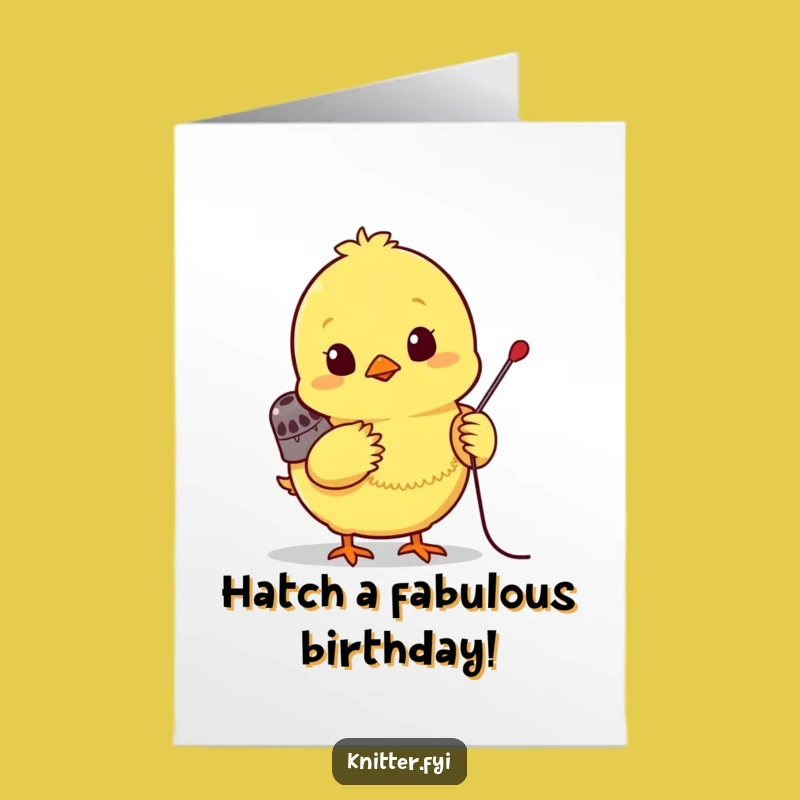 Free Printable Chick Birthday Card: Sewing Humor Downloadable Gift for Crafters