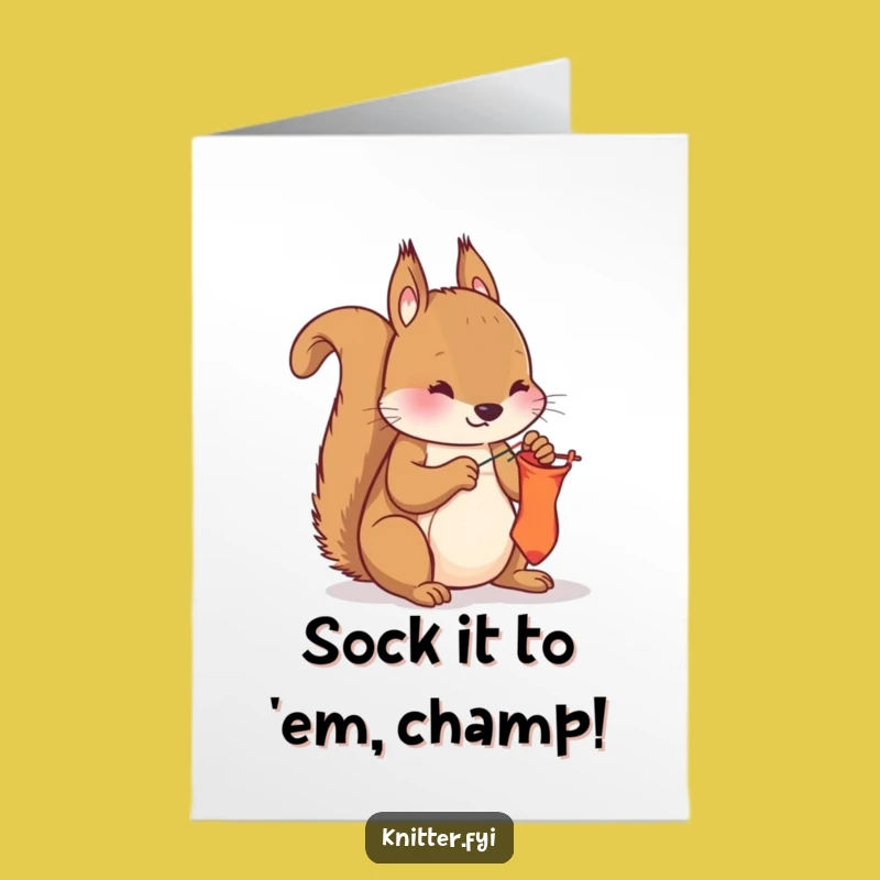 Free Printable Congrats Card: Squirrel Mending Success Funny Downloadable Gift