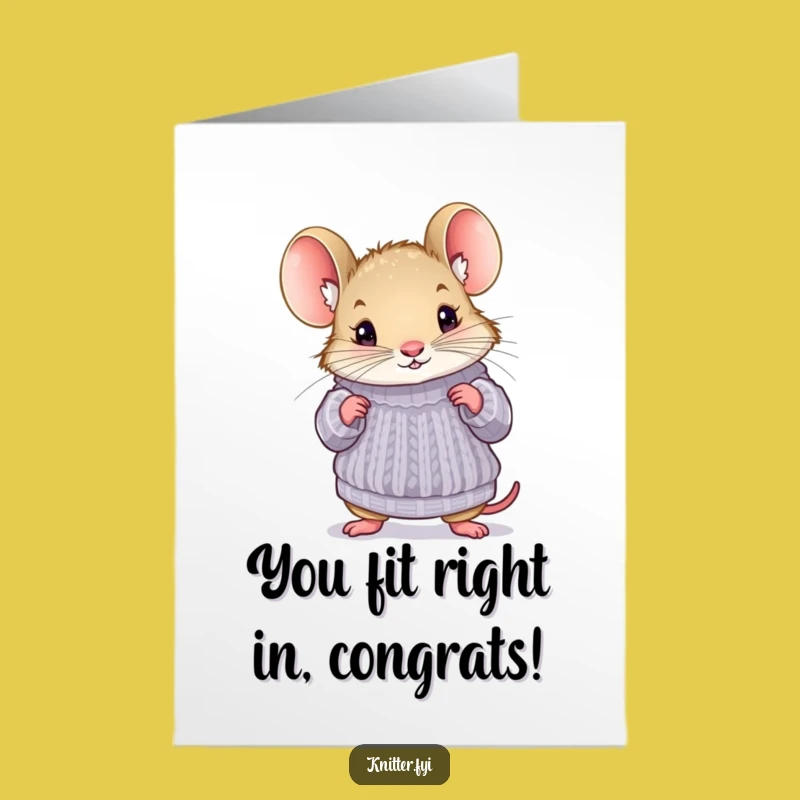 Free Printable Mouse Congrats Card: Best Dressed Achievement Downloadable