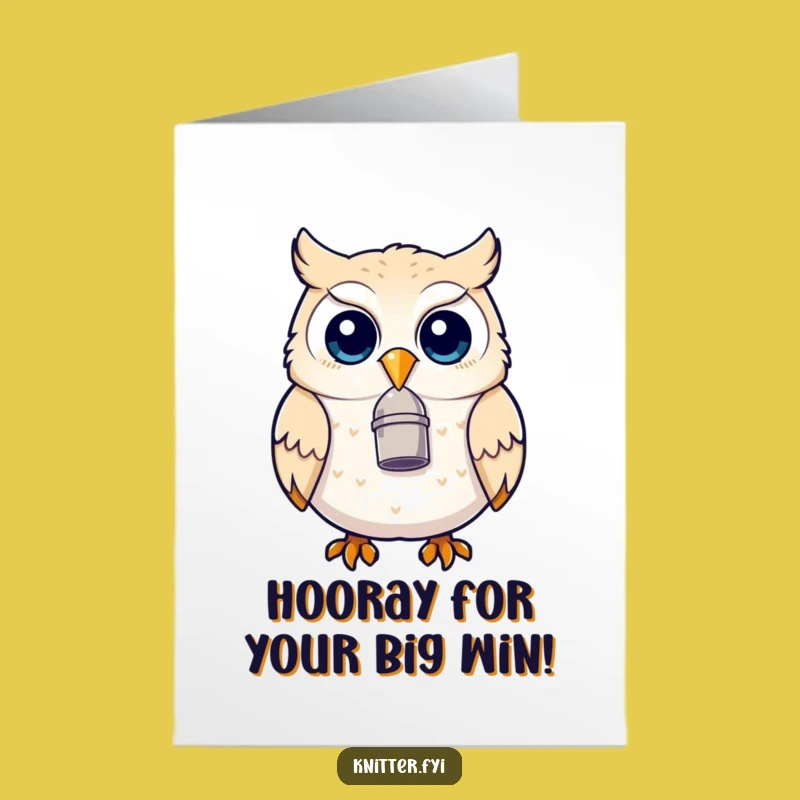 Free Printable Owl Congrats Card: Thimble Beak Success Downloadable Gift Idea