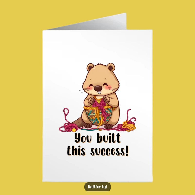 Free Printable Beaver Congrats Card: You Wove It! Funny Downloadable Gift