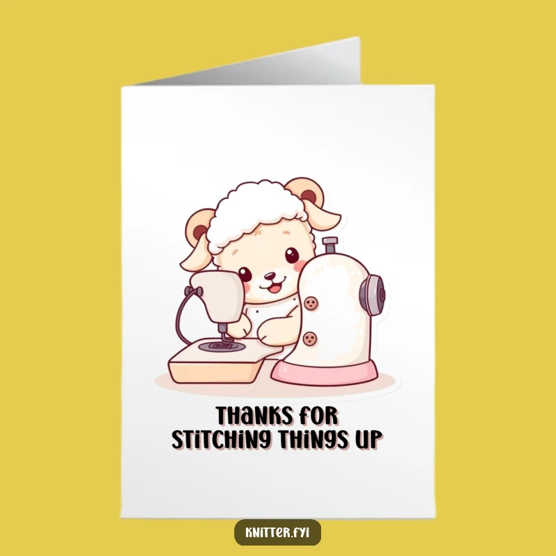 Free Printable Sheepdog Thank You Card: Sew Grateful! Hilarious Downloadable Gift
