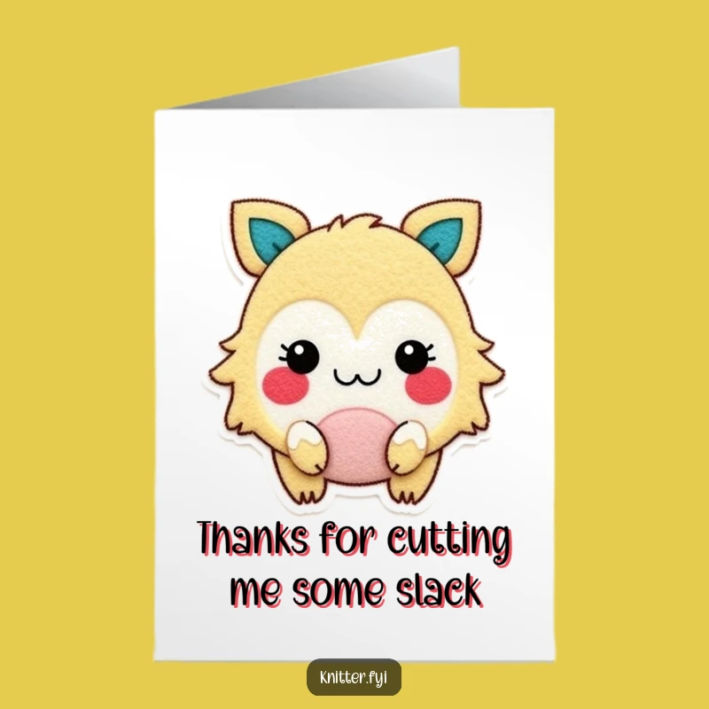 Free Printable Thank You Card: Grateful Felt Cutter, Humorous Downloadable Appreciation Greeting