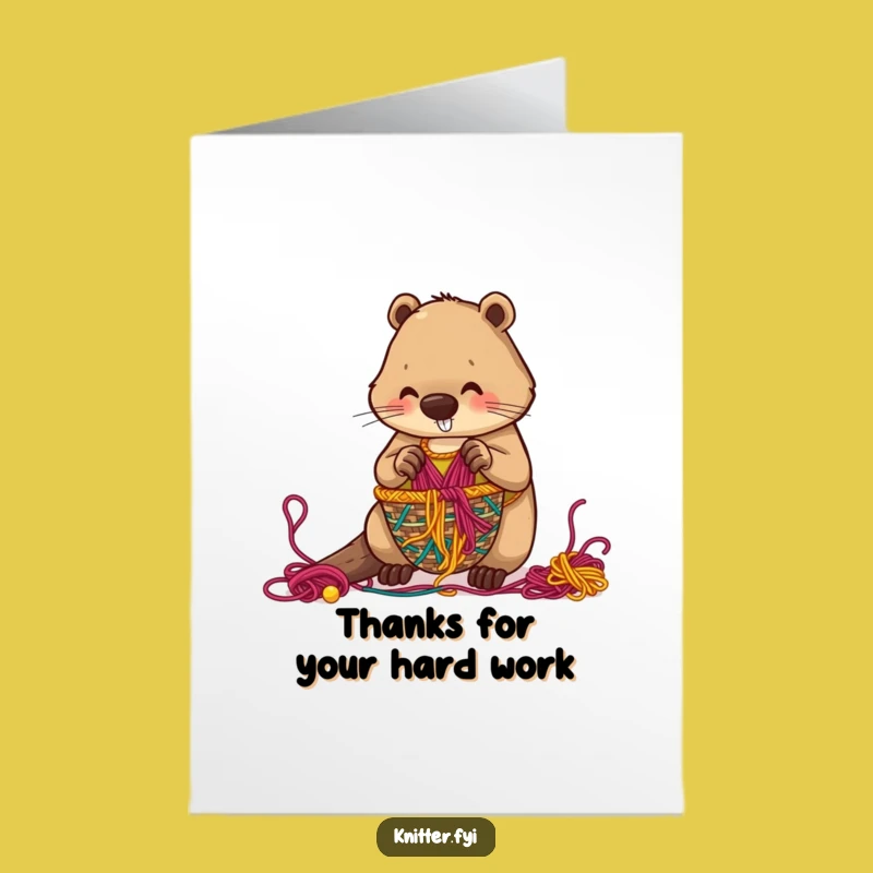 Free Printable Beaver Thank You Card: Thanks A Weave! Hilarious Downloadable Gift