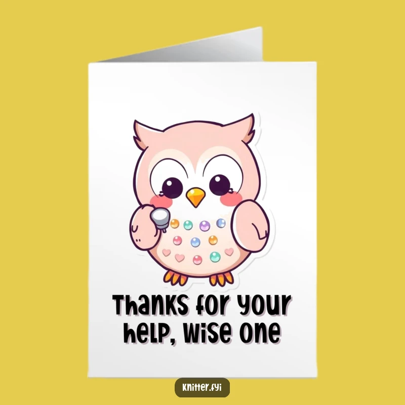 Thanks Free Printable Kawaii Owl Card - A Detailed Downloadable Gift!