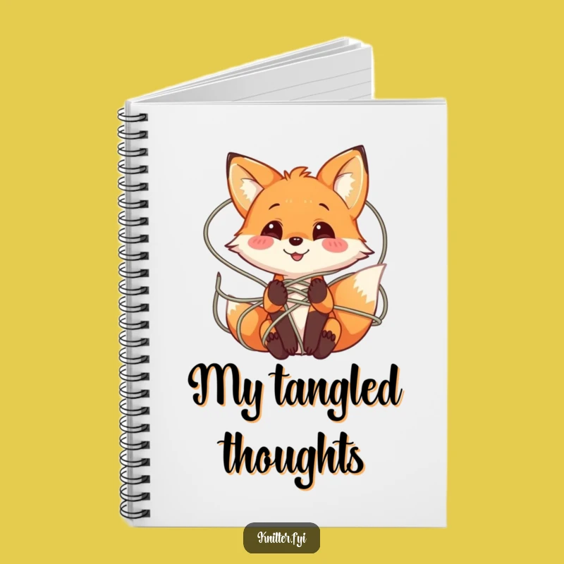 Funny Fox Yarn Notebook: Cute Journal for Knitters and Designers