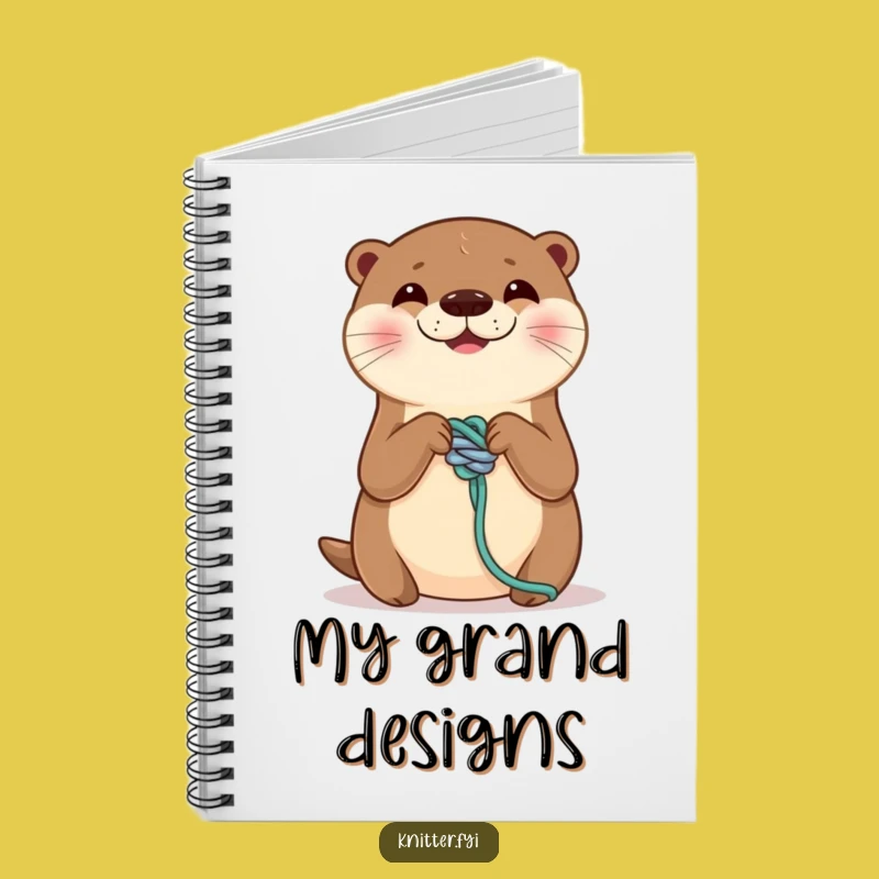 Funny Otter Knot Notebook - Critter Craft Journal, Creative Funny Gift!