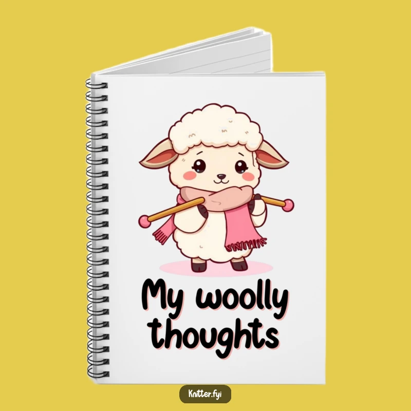 Funny Sheep Knitting Notebook - Hilarious Stationery for Crafters