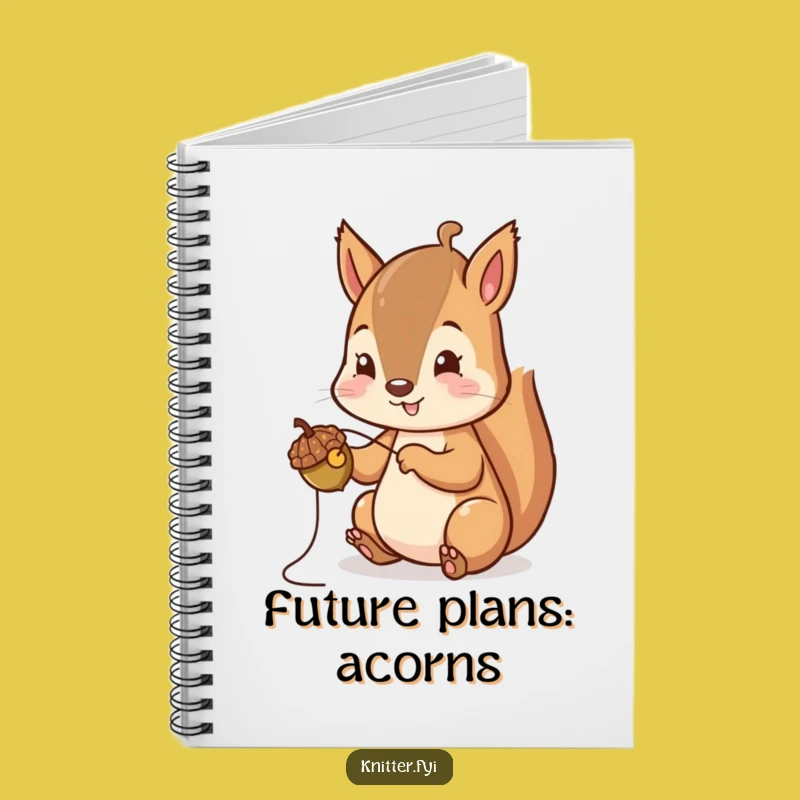 Funny Squirrel Notebook: Journal with Cheerful Acorn Stitches, Perfect for Notes