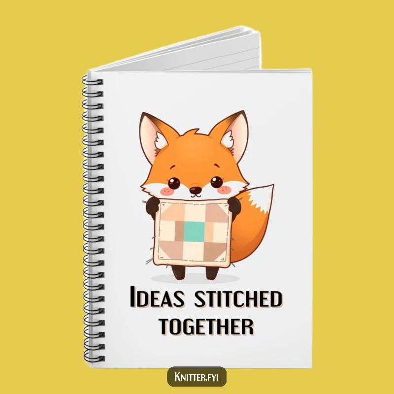 Funny Fox Quilt Notebook - Plan Your Projects with This Hilarious Crafty Journal
