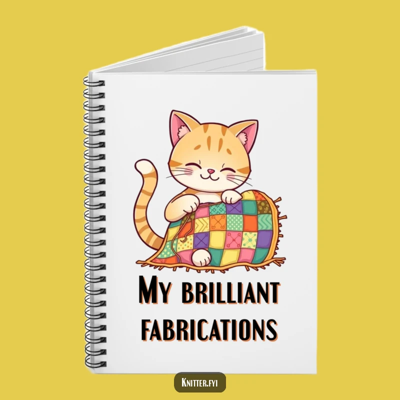 Funny Cat Quilting Notebook: Jot Down Ideas with a Smile