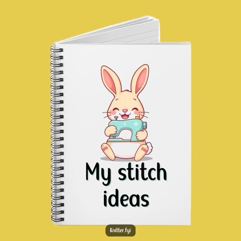Funny Rabbit Sewing Notebook - Hilarious Stationery for Crafters