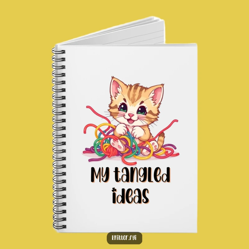 Funny Kitten Yarn Notebook - Hilarious Stationery for Cat Lovers