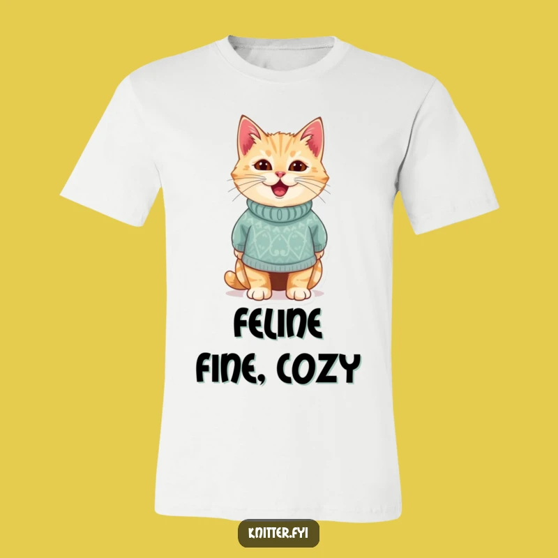 Funny Cat Sweater T-Shirt - Cozy Feline Fashion, Hilarious Cute Gift!