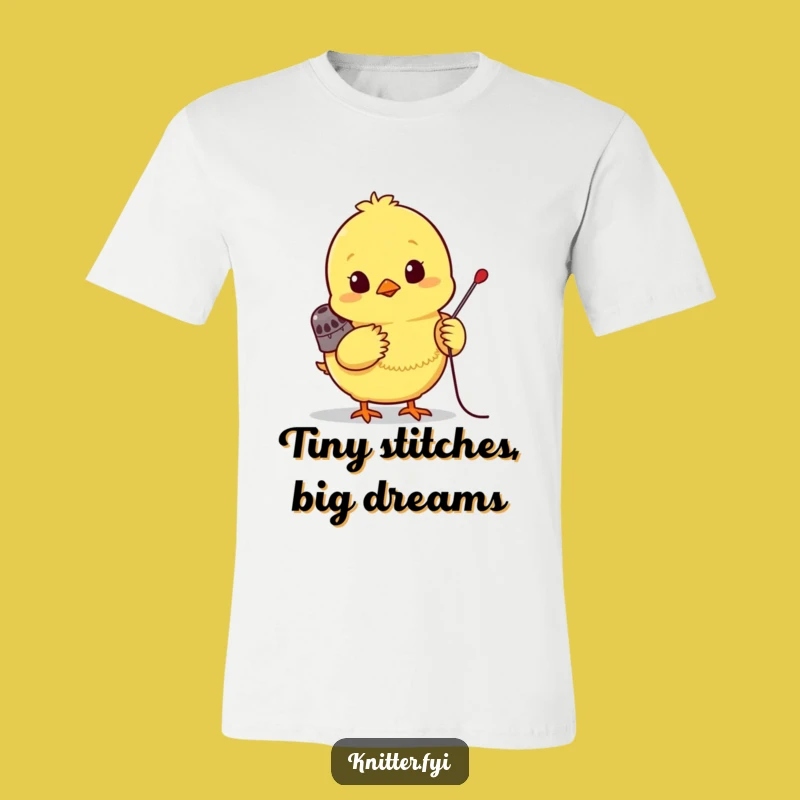Funny Chick Sewing T-Shirt: Cute Bird with Needle, Perfect Funny Gift for Crafters