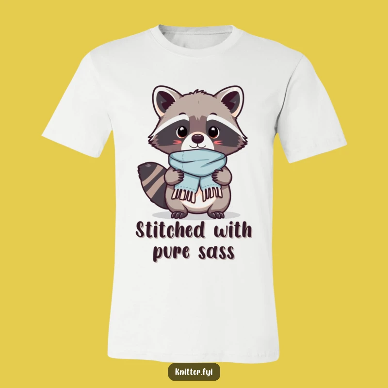 Funny Kawaii Raccoon T-Shirt: Proud Scarf Maker - Hilarious Crafter Gift