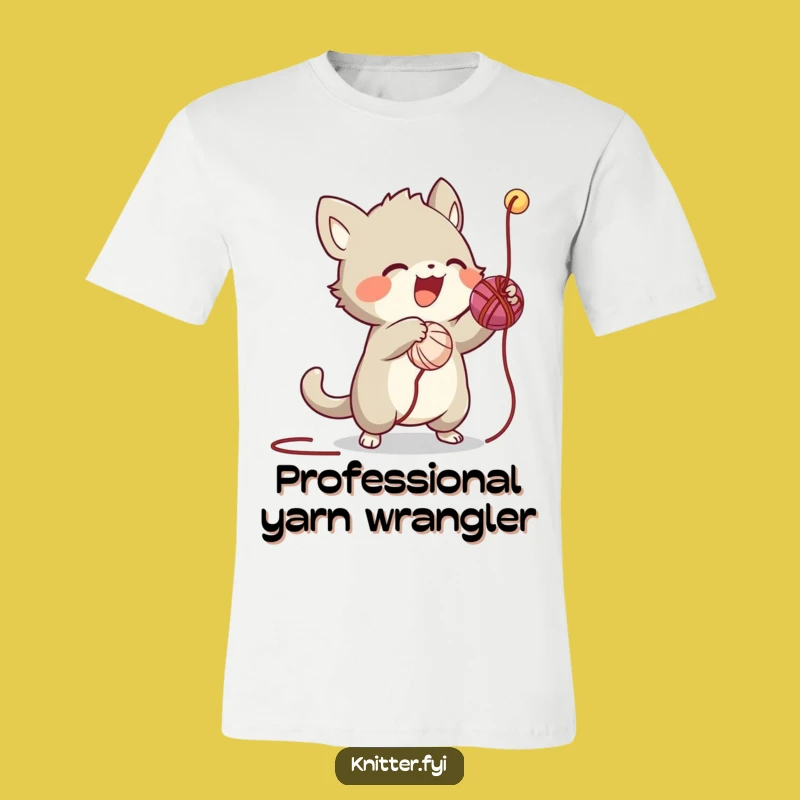Funny Yarn Creature T-Shirt: Hilarious Gift for Energetic Crafters and Yarn Enthusiasts