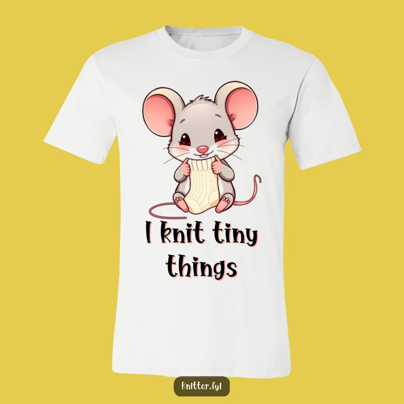 Funny Mouse Sock Knitter T-Shirt: Hilarious Mouse Tee Gift