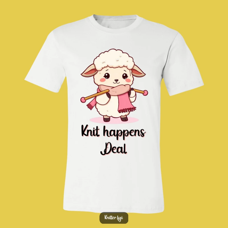 Funny Sheep Knitting T-Shirt - Hilarious Crafter's Apparel Gift