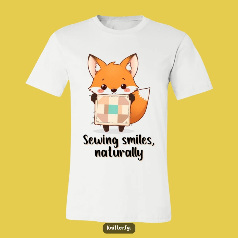 Funny Fox Quilt T-Shirt - Show Off Your Crafty Side with This Hilarious Tee