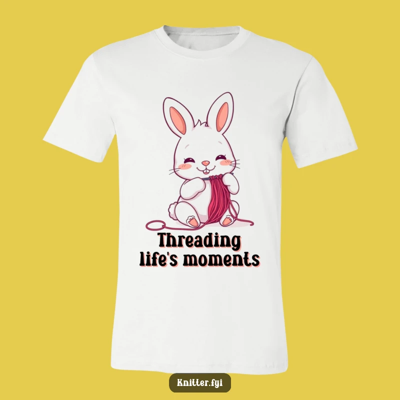 Funny Rabbit Sewing T-Shirt - Cheerful Threader, Amazing Funny Gift