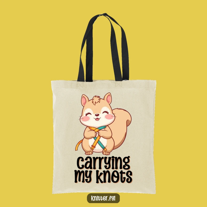 Funny Squirrel Tote Bag: Carry Your Craft Supplies Smartly