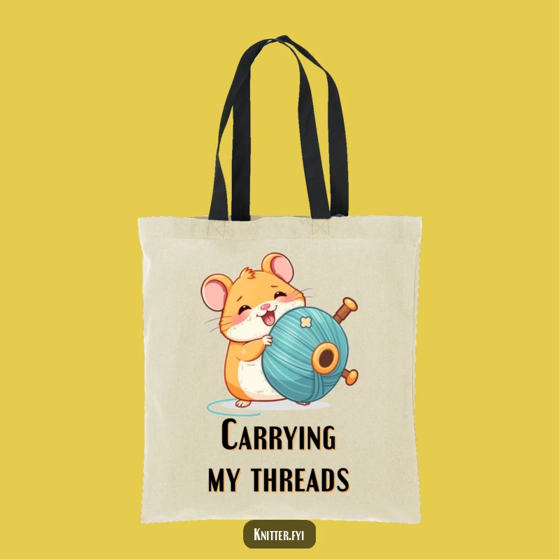 Funny Kawaii Hamster Tote Bag, Spacious and Hilarious for Crafters and Shoppers