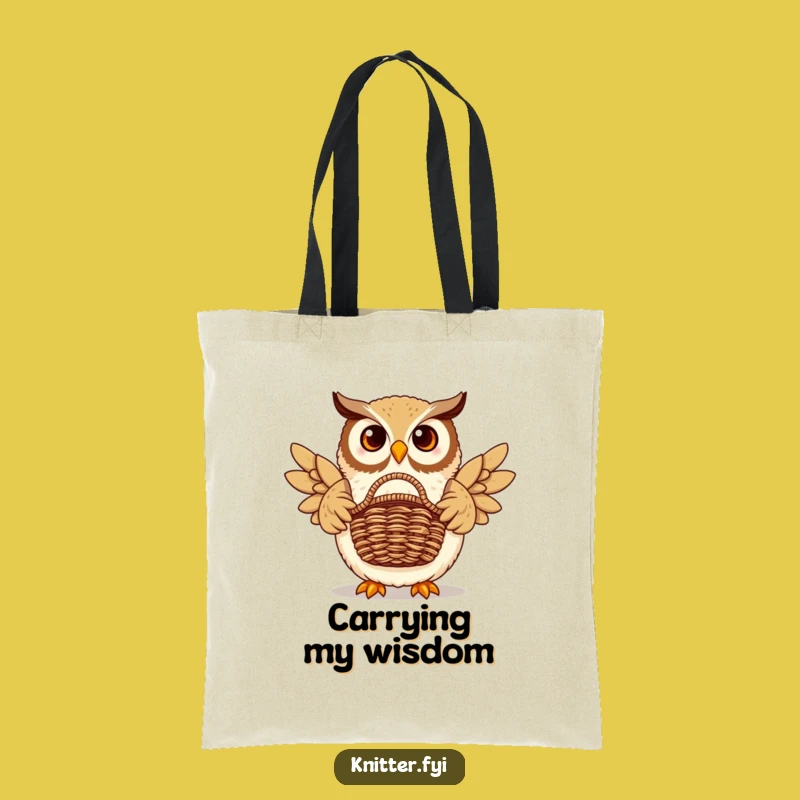 Funny Owl Basket Tote Bag - Carry Your Treasures with This Hilarious Fowl Accessory