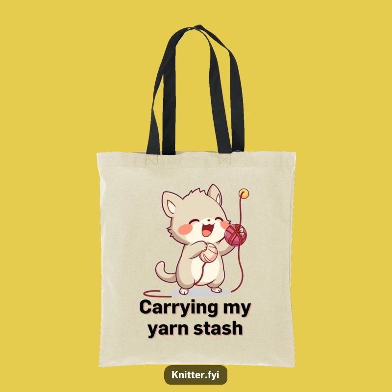 Funny Yarn Creature Tote Bag: Carry Your Essentials with Whimsical, Hilarious Style