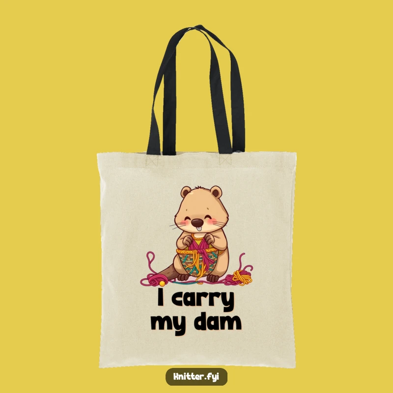 Funny Beaver Tote Bag: Carry Your Supplies with Whimsical Charm