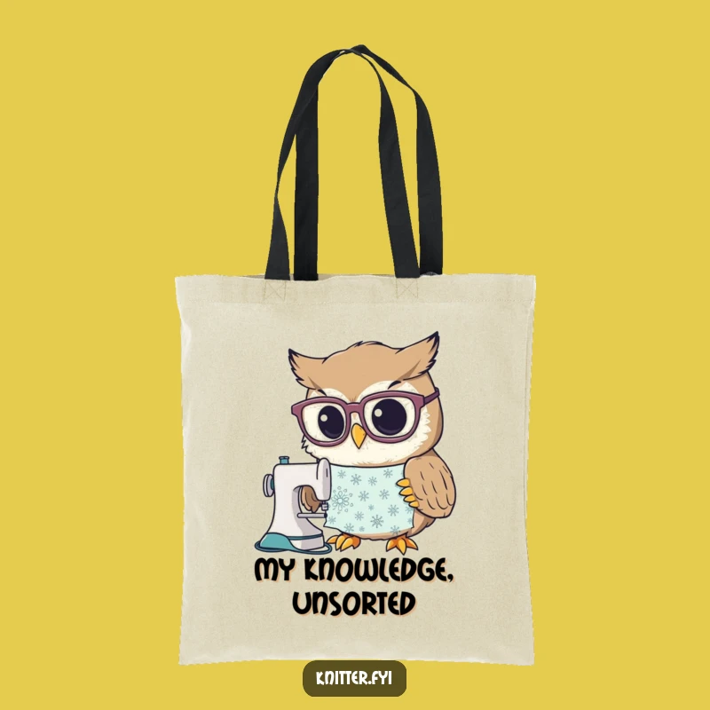 Funny Owl Tote Bag: Curious Sewing Pattern, Perfect Project Holder Gift