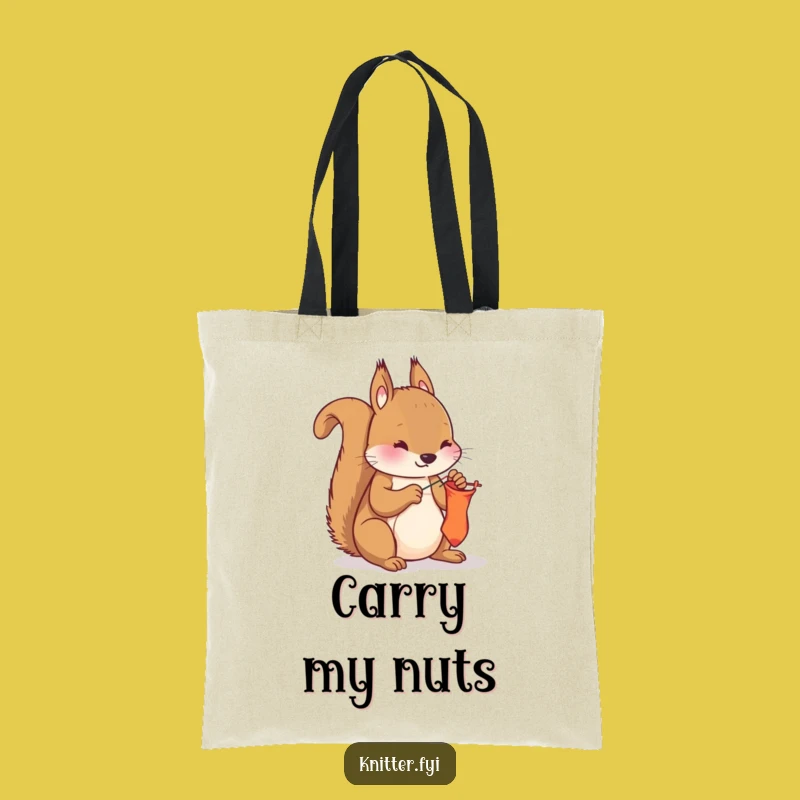 Funny Squirrel Mending Tote Bag - Hilarious & Practical Tool Carrier