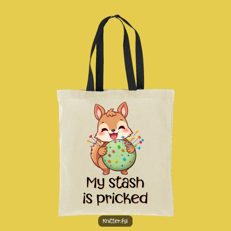 Funny Squirrel Pin Bag: Hilarious Squirrel Tote for Supplies