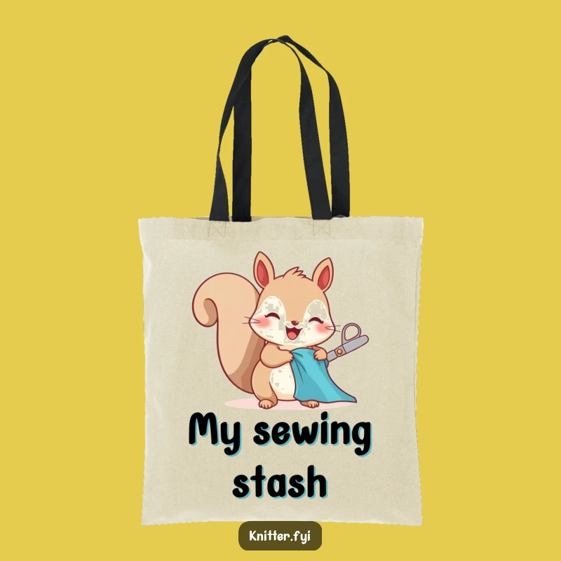 Funny Squirrel Tote Bag: Carry Your Craft Supplies with Adorable Style